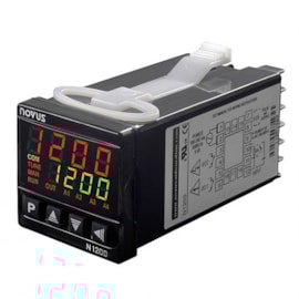 Controlador de Processos Novus N1200-HC USB DIO 24 VCC RS485 c/ E/S Digitais E c/ 2 saídas de controle  independentes 81202HC634