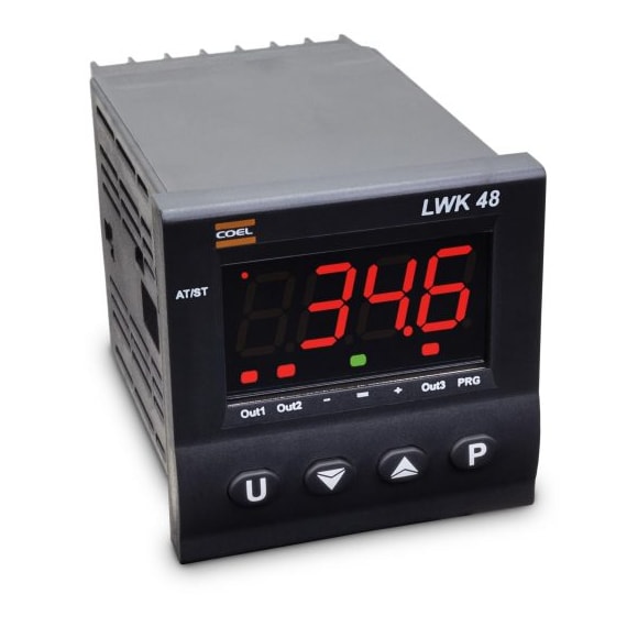 Controlador de Temperatura Coel LWK48PHCORRD c/Rampas  e 2 Entradas Digitais 100 A 240VCA