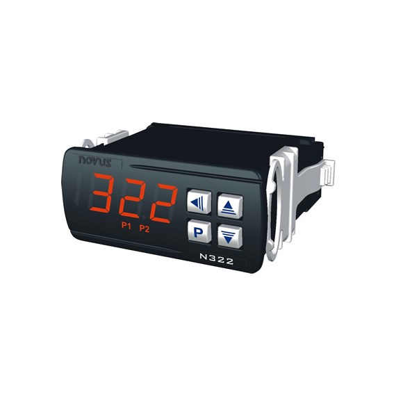 Controlador De Temperatura Novus N322 Ntc Duplo Estágio Com 1 Sensor Ntc 12-24 Vca/Vcc 8032203024