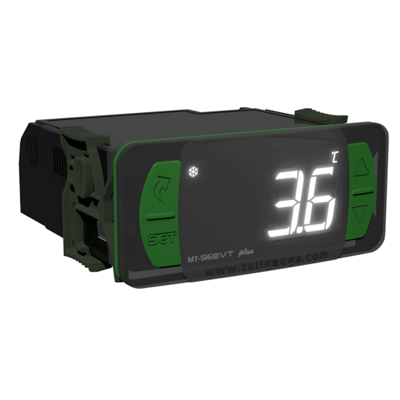 CONTROLADOR FULL GAUGE MT516EVT PLUS PARA AQUECIMENTO OU REFRIGERAÇÃO COM TEMPORIZADOR E MONITOR DE TENSÃO 1 SENSOR NTC 110/220 VAC