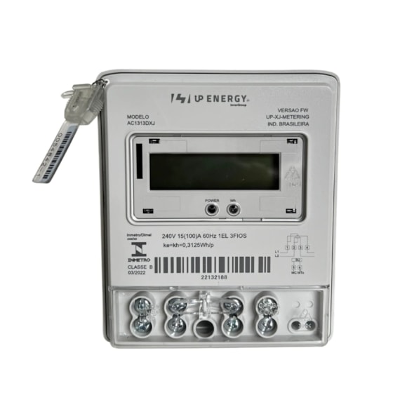 Medidor de Energia Monofásico Up Energy  AC1313DXJ (1EL/3FIOS) Sem Neutro