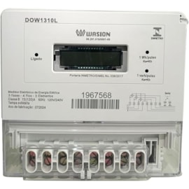 Medidor Wasion Trifásico Dow 1310L 15/120A 120/240V 3 Elementos 4 Fios  KW/KVAR