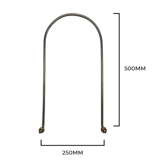 RESISTÊNCIA BALCAO TÉRMICO ROSCA 5/8"  2.5KW 220V 500MM TIPO A 90º SMS