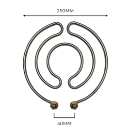 RESISTÊNCIA CENTRÍFUGA ROSCA 5/8" 2.0KW 220V 90º 250MM ELTRA