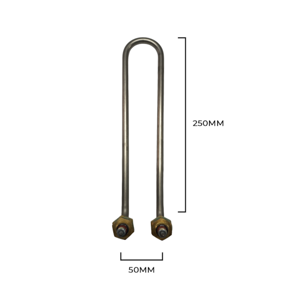 RESISTÊNCIA PARA MARMITEIRO TIPO A ROSCA 5/8"  1.0KW 220V 250MM 90º ETR