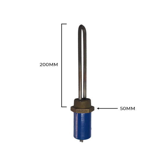 RESISTÊNCIA TIPO U1 ROSCA 1.1/4"  1.0KW 220V 200MM SMS