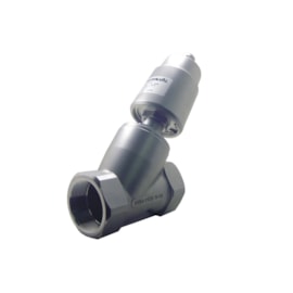 VÁLVULA THERMOVAL ANGULAR COD. 15334 2/2 VIAS 2" BSP NF PILOTO 150PSI 180°C PTFE INOX 316
